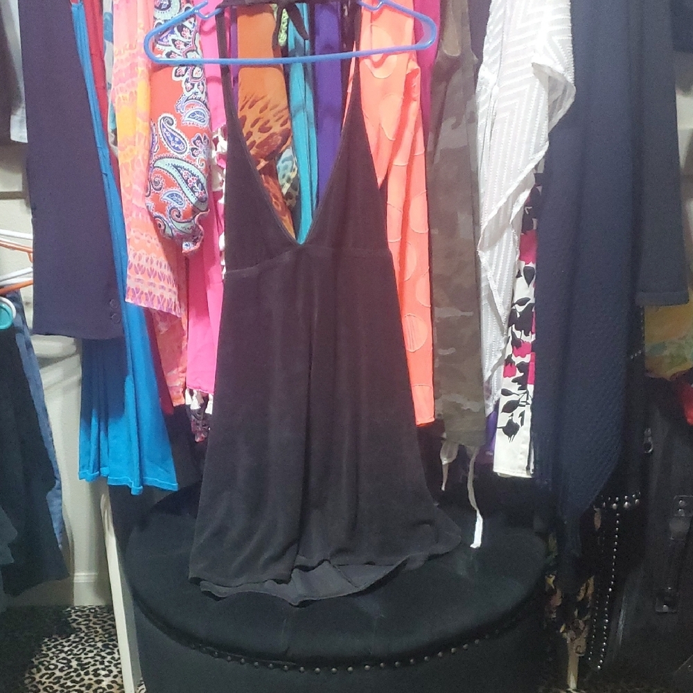 La Blanca Black Backless Dress